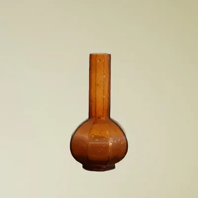 Glass Eight sided Sky Ball Small Edition Sprinkle Gold (Amber)