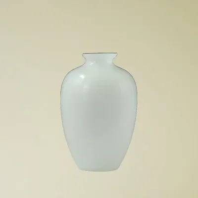Glass Fat Melon Bottle (White)