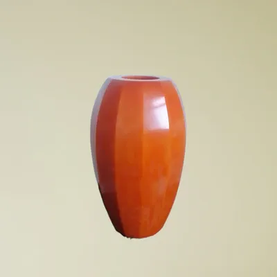Glass Ten sided Large Flower Utensils (Orange)