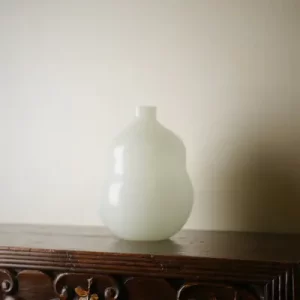 Glass gourd bottle width (white)